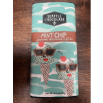 Seattle Chocolate mint chip chocolate bar wrapper with ice cream cone illustrations