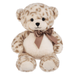 Plush teddy bear with a satin bow