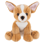 Plush corgi puppy toy sitting upright