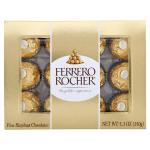 Ferrero Rocher chocolates in a gold gift box