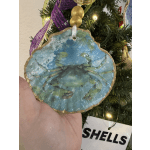 Watercolor Crab on Shell Ornament