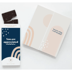 Chocolate bar with a thank-you message and matching gift box