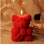 Teddy Rose Candle - RED