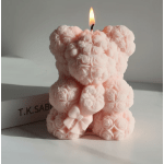 Teddy Rose Candle PINK