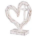 Tabletop Cross + Heart