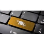 Close-up of a keyboard with a highlighted truck key