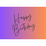 Happy Birthday