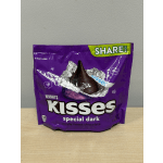 Purple bag of Hershey's Kisses special dark chocolate