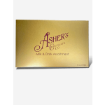 Gold box of Asher's milk and dark chocolate assortment