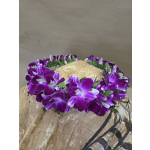 Purple Orchid Haku Lei