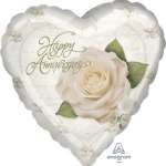 9" Happy Anniversary Mylar Balloon