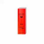 Red rectangular gift box with a heart-eyes face graphic