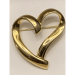 Vintage Trifari Gold Heart Brooch