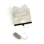 Happy Birthday card with a light string and battery pack