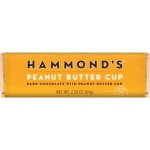 A yellow Hammond's peanut butter cup chocolate bar wrapper