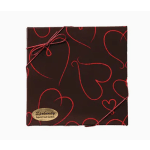 Heart-patterned gift box with a ribbon bow