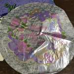 Round Mother's Day balloon with pink and purple floral print