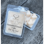 Packaged wax melts in a plastic clamshell with heart-shaped pieces