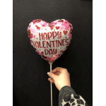Heart-shaped Valentine’s Day balloon on a stick