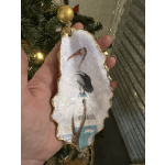 Decoupaged Pelican Oyster Shell