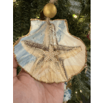Decoupaged Starfish Shell Ornament