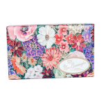 Floral-patterned candy box with a Mrs. Cavanaugh's label