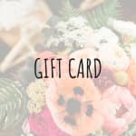 Gift card with a soft-focus bouquet background