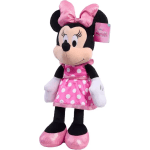 Minnie Mouse plush doll in a pink polka-dot dress with a bow