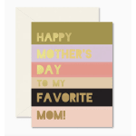 Colorblock Favorite Mom Greeting Card