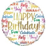 18" Helium Happy Birthday Balloon