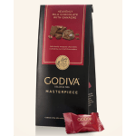 Godiva chocolate gift bag with a wrapped chocolate piece in front