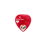 Heart-shaped box of assorted chocolates with red packaging