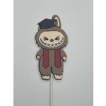 Cartoon graduation character topper on a stick