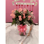 12ct Rose Vase Arrangement