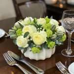 Golden Table Garden — Roses & Hydrangea Glow