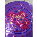 Purple "happy anniversary" balloon with hearts and stars