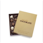 Box of assorted chocolates with the lid partially open