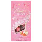 Pink Lindor chocolate box with assorted truffles