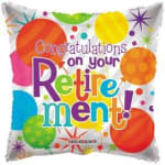 Colorful balloon-shaped retirement congratulations pillow