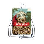 Bird seed bell hanger in a metal holder