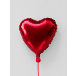 Globo Metálico de Corazón Rojo