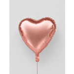 Globo Metálico de Corazón Rose Gold