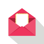 Pink envelope with a blank card inside