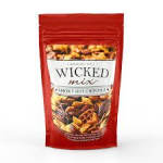 Red pouch of Wicked Mix smoky hot chipotle snack