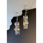#A086 - Delta Etched Stained Glass Earrings