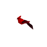 Red cardinal figurine on a white background