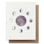 Moon Phase Birthday Plantable Herb Seed Card