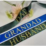 Granddad ribbons with a pale flower accent