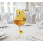hand-painted sunflower glass