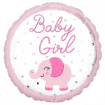 Sweet Elephant "Baby Girl" Mylar Balloon